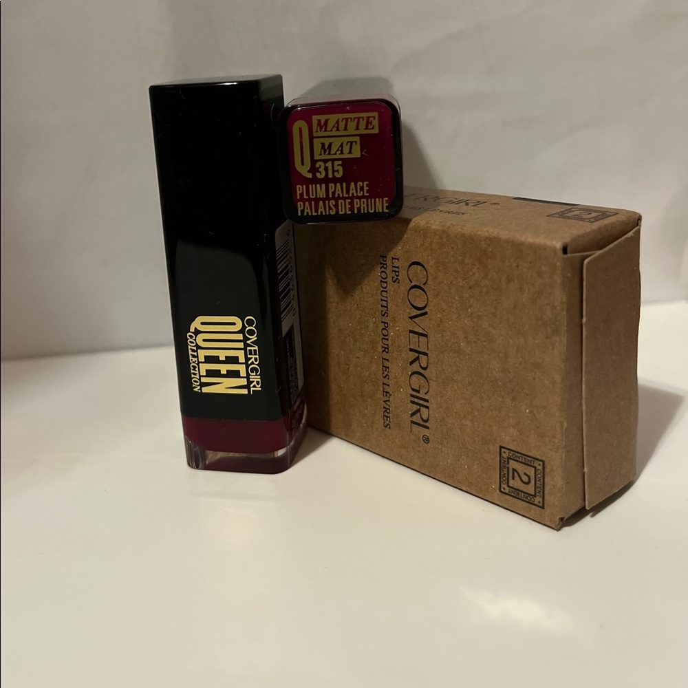 2 X Covergirl Queen Collection Lip Color Soft Matte Lipstick  Q315 Plum Palace